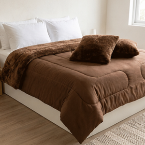 Edredón Nórdico Plush Bell 180 GR Microfibra Confort / Chocolate Arlin