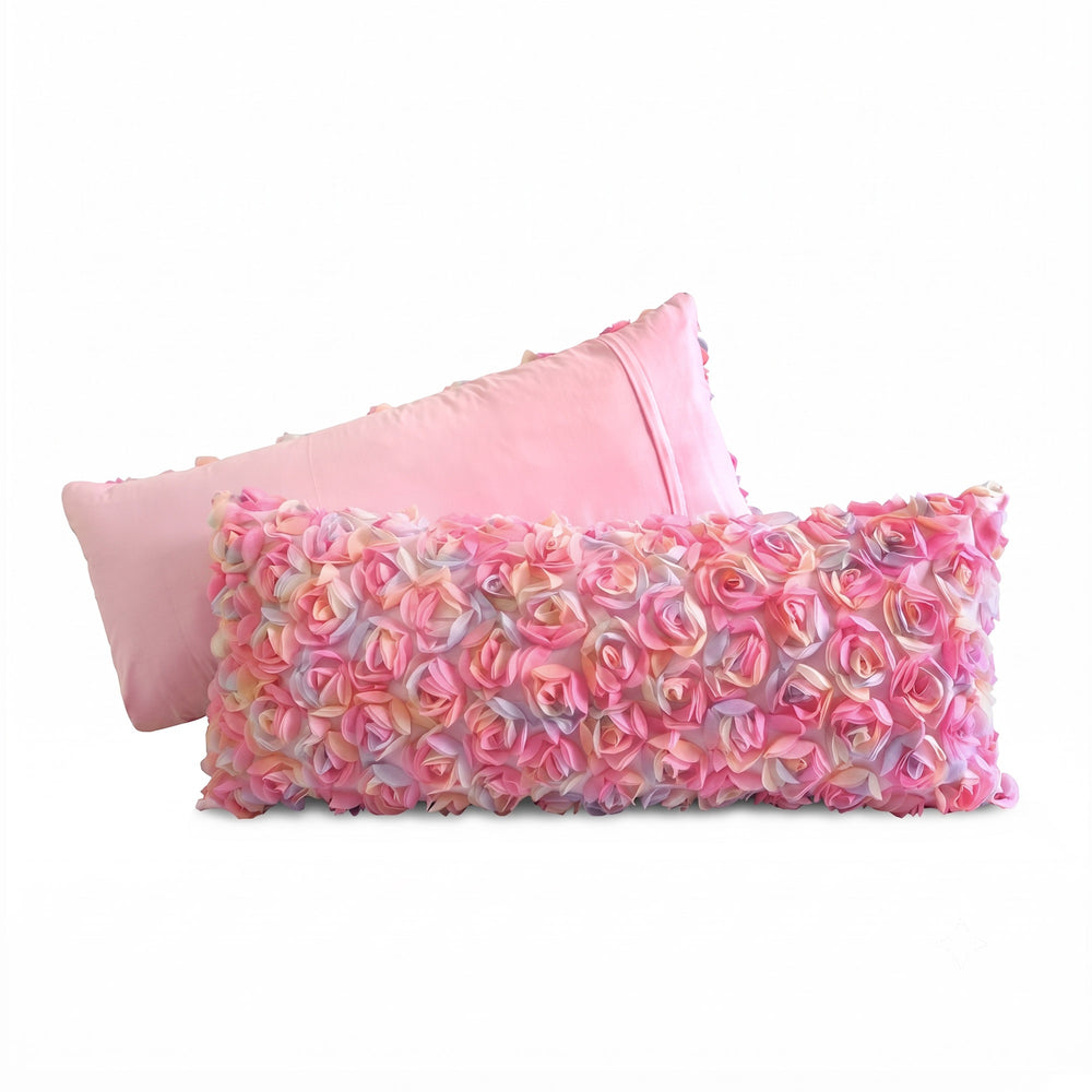 Almohada Long Pillow 150 Hilos Algodón Confort / Rosado Arlin