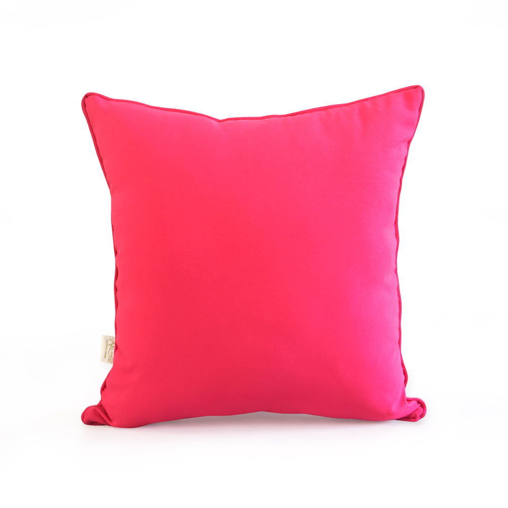 Cojín Cuadrado Lino Damasco / Fucsia Arlin