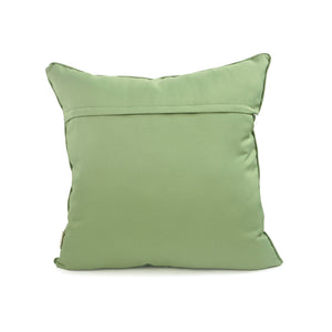 Cojín Cuadrado Lino Damasco / Verde Olivo Arlin