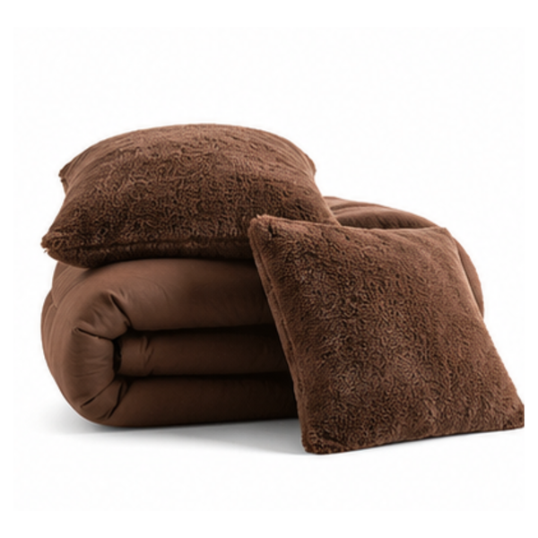 Edredón Nórdico Plush Bell 180 GR Microfibra Confort / Chocolate Arlin