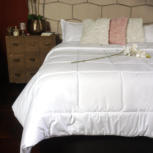Edredón Duvet 220 Hilos Algodón Deluxe / Blanco Arlin