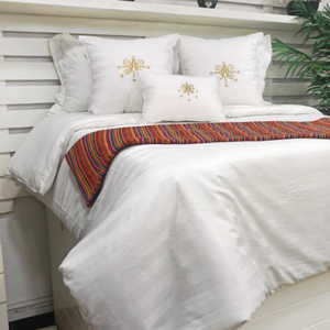 Funda Edredón 300 Hilos Duvet Premium Algodón Blanco Arlin 1.5 Plazas