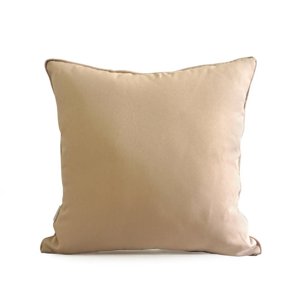 Cojín Cuadrado Lino Damasco / Beige Arlin