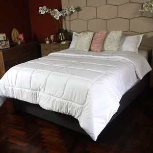 Edredón Duvet 220 Hilos Algodón Deluxe / Blanco Arlin