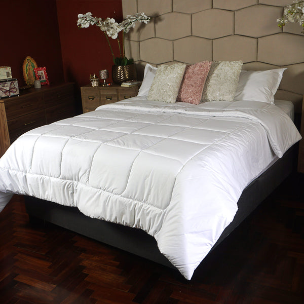 Edredón Duvet 220 Hilos Algodón Deluxe / Blanco Arlin