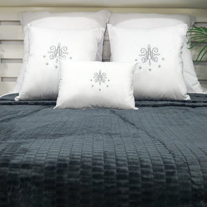 Manta Brick Blancket Microfibra Confort / Gris Arlin