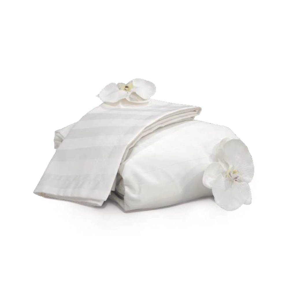 Funda Edredón 300 Hilos Duvet Premium Algodón Blanco Arlin 1.5 Plazas