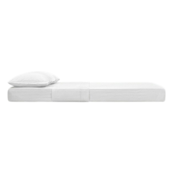 Juego De Sábanas 150 Hilos Algodón Confort / Blanco Arlin
