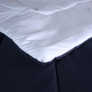 Edredón 150 Hilos Microfibra Damasco / Plomo Azul Marino Arlin