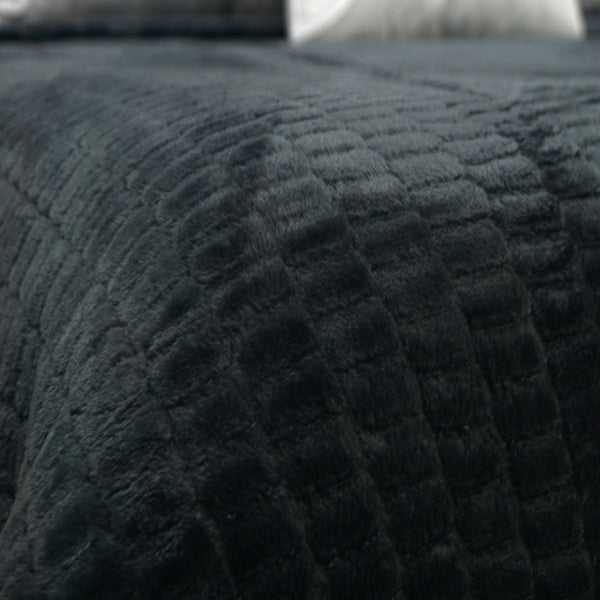 Manta Brick Blancket Microfibra Confort / Gris Arlin