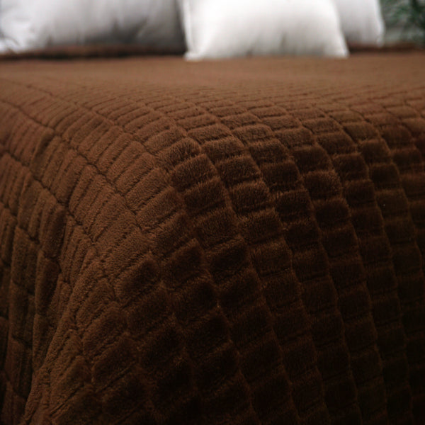 Manta Brick Blancket Microfibra Confort / Chocolate Arlin