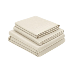 Juego De Sábanas 150 Hilos Algodón Confort / Crema Arlin