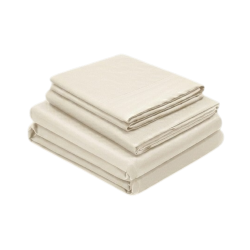 Juego De Sábanas 150 Hilos Algodón Confort / Crema Arlin