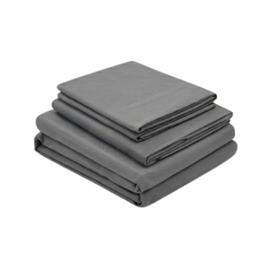 Juego De Sábanas 150 Hilos Microfibra Damasco / Plomo Arlin