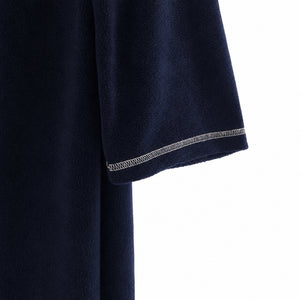 Manta Térmica Poliéster Polar Con Mangas / Azul Marino Arlin