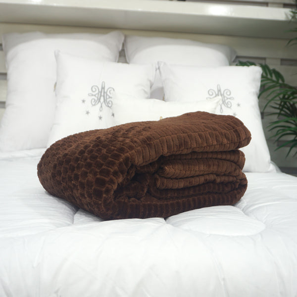 Manta Brick Blancket Microfibra Confort / Chocolate Arlin