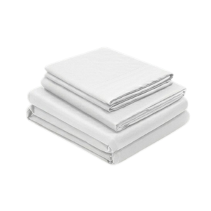 Juego De Sábanas 150 Hilos Algodón Confort / Blanco Arlin