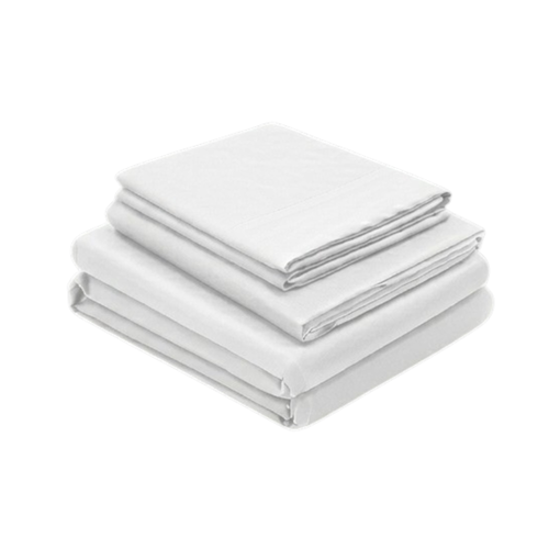 Juego De Sábanas 150 Hilos Algodón Confort / Blanco Arlin