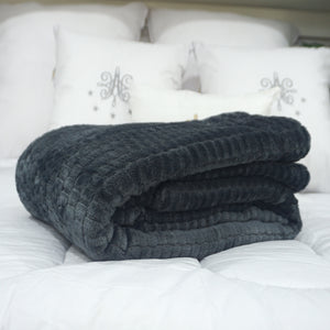 Manta Brick Blancket Microfibra Confort / Gris Arlin