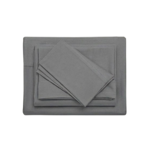 Juego De Sábanas 150 Hilos Microfibra Damasco / Plomo Arlin