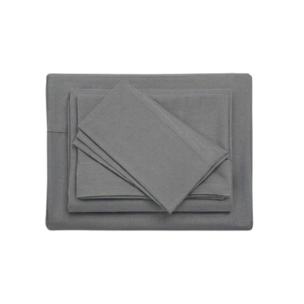 Juego De Sábanas 150 Hilos Microfibra Damasco / Plomo Arlin