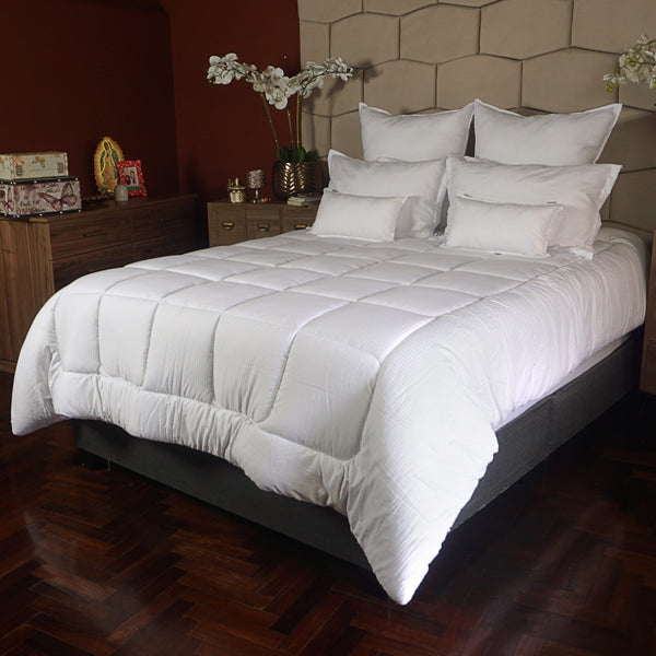 Edredón Duvet 300 Hilos Pima Cotton Premium / Líneas Satinadas Arlin