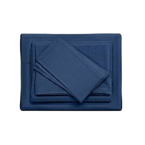 Juego De Sábanas 150 Hilos Algodón Confort / Azul Arlin