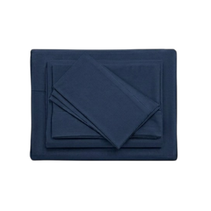 Juego De Sábanas 150 Hilos Algodón Confort / Azul Marino Arlin