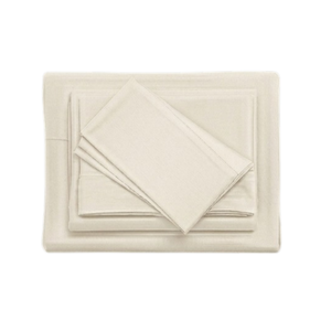 Juego De Sábanas 150 Hilos Algodón Confort / Crema Arlin