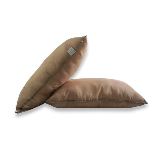 Pack 2 Almohadas Nuth Microfibra Poliéster Confort / Marrón Claro Arlin