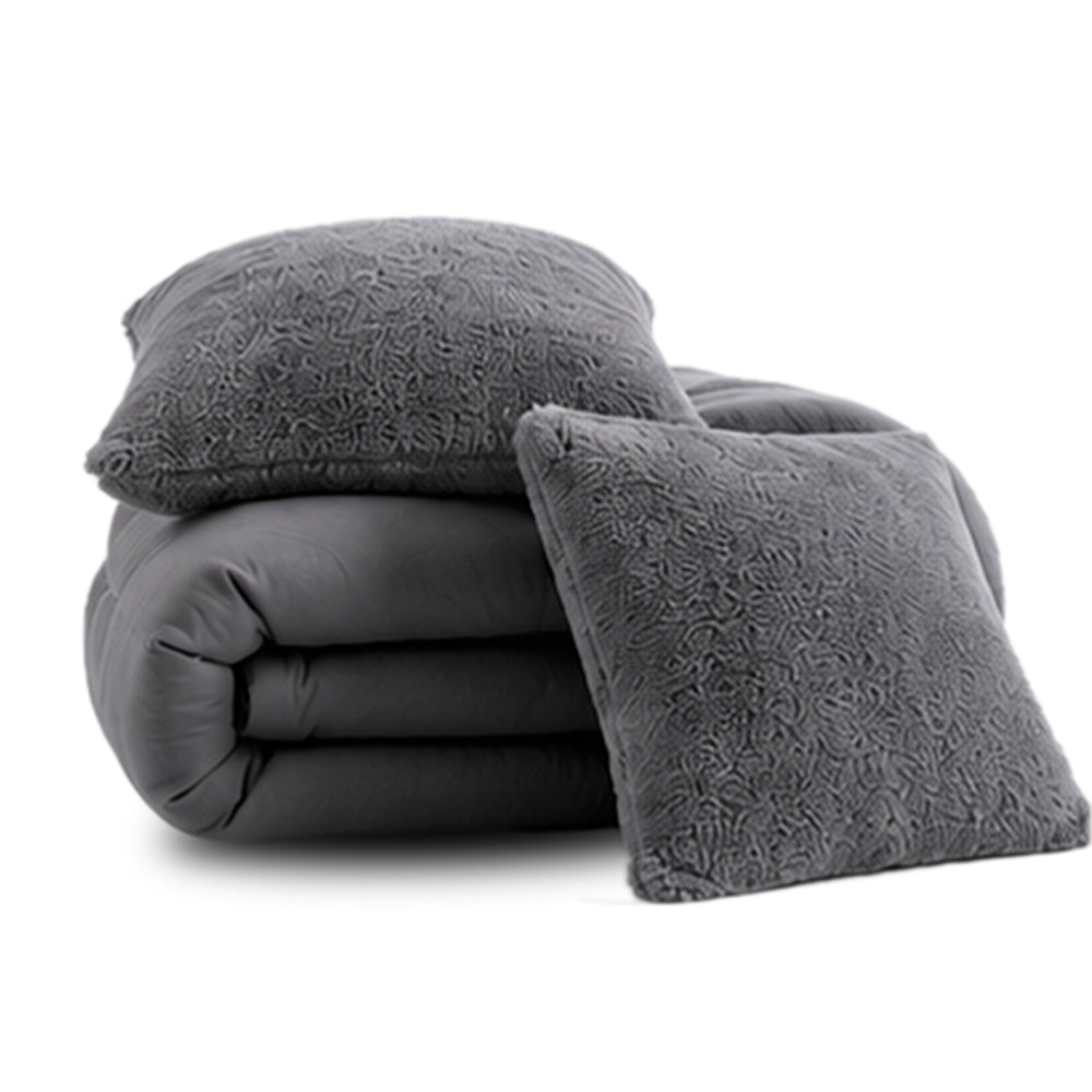 Edredón Nórdico Plush Bell 180 GR Microfibra Confort / Plomo Arlin