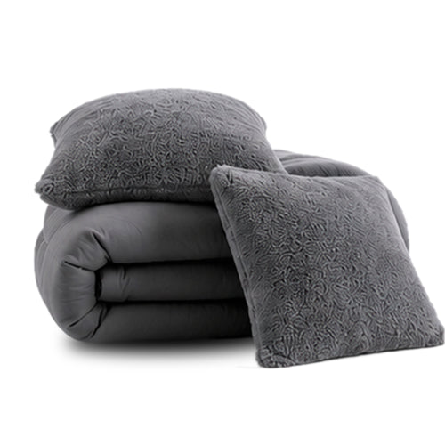 Edredón Nórdico Plush Bell 180 GR Microfibra Confort / Plomo Arlin