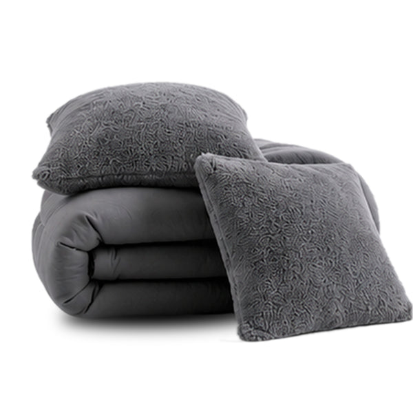 Edredón Nórdico Plush Bell 180 GR Microfibra Confort / Plomo Arlin