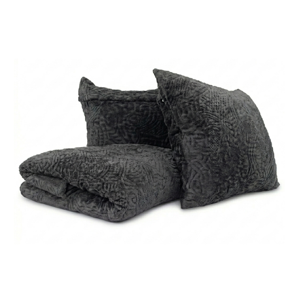 Manta Brick Blancket Microfibra Confort / Gris Arlin
