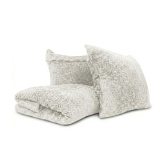 Manta Brick Blancket Microfibra Confort / Blanco Arlin