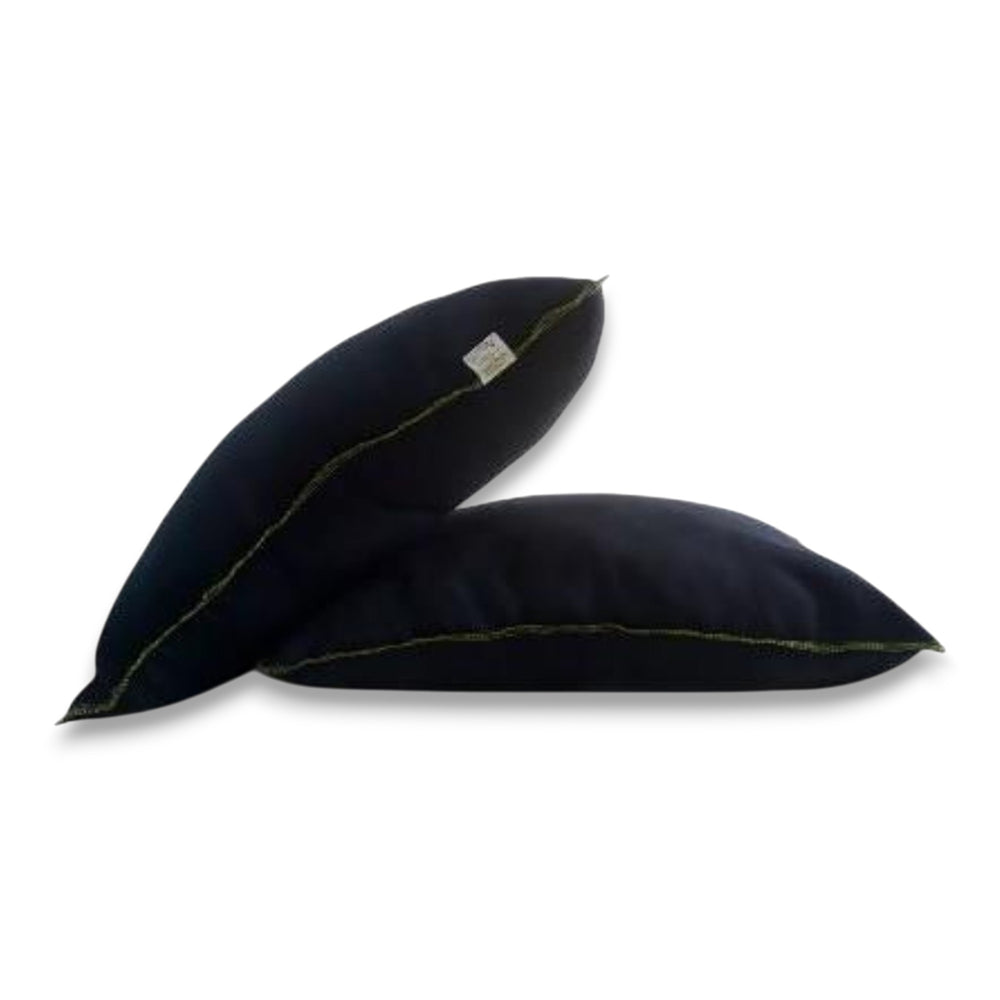 Pack 2 Almohadas Nuth Microfibra Poliéster Confort / Azul Marino Arlin