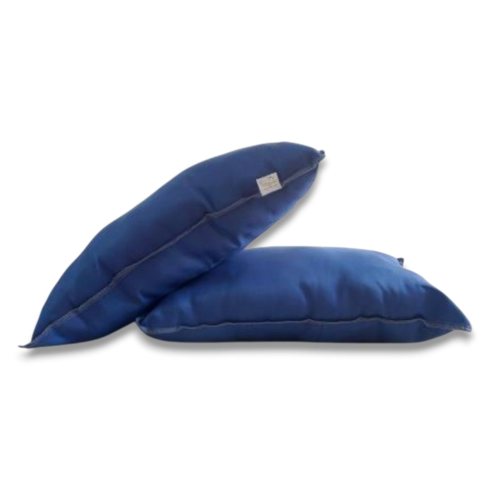Pack 2 Almohadas Nuth Microfibra Poliéster Confort / Azul Arlin
