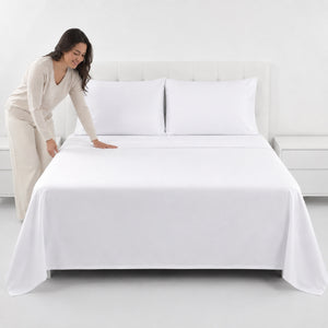 Juego De Sábanas 400 Hilos Pima Cotton Premium / Líneas Satinadas Arlin