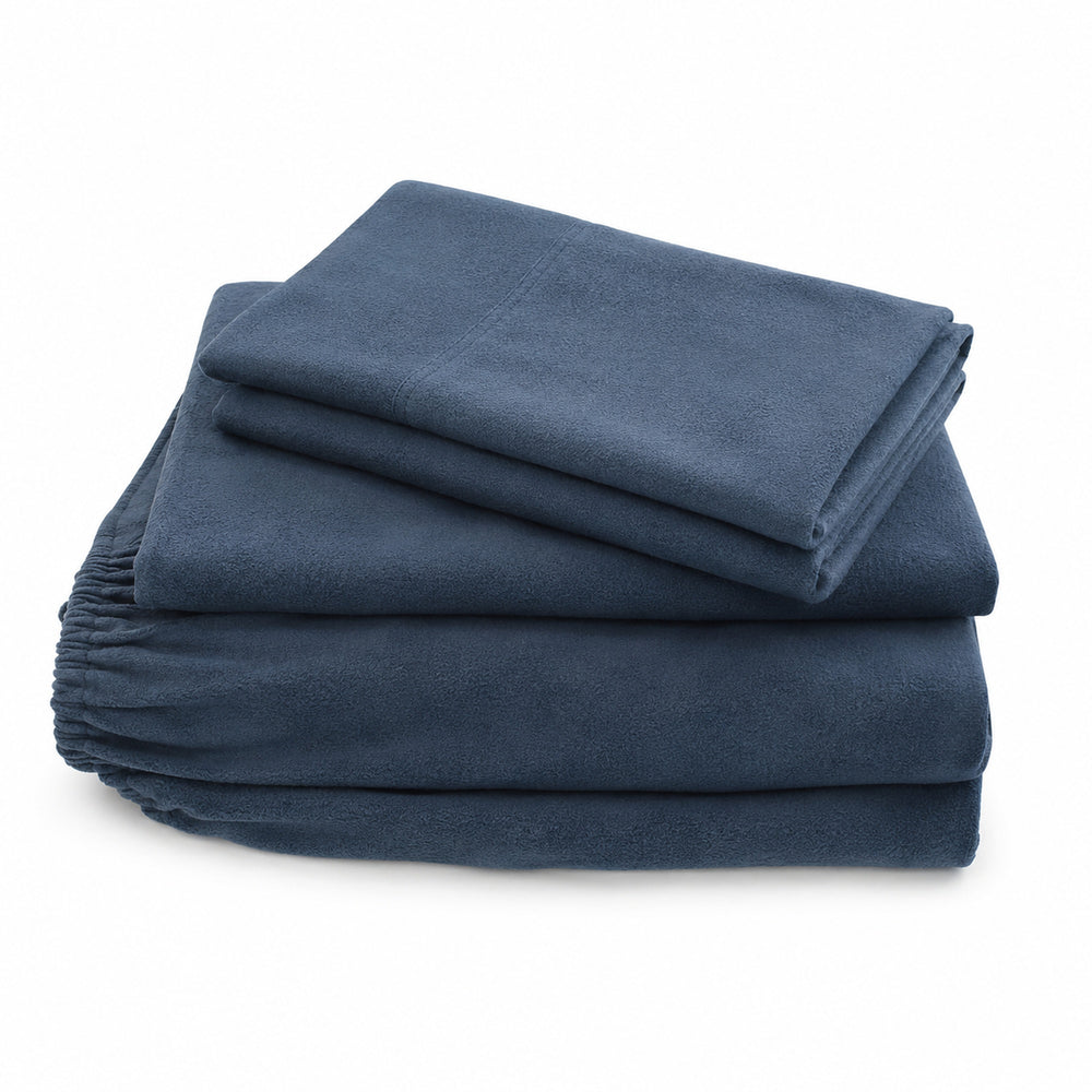 Juego De Sábanas 230 GR Polar Confort / Azul Acero Arlin