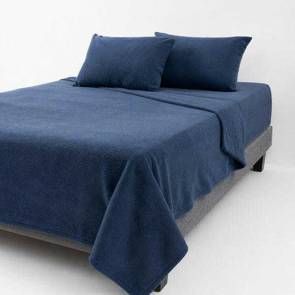 Juego De Sábanas 230 GR Polar Confort / Azul Acero Arlin