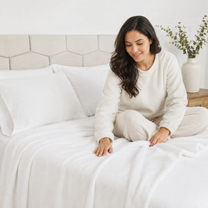 Juego De Sábanas 230 GR Polar Confort / Blanco Arlin