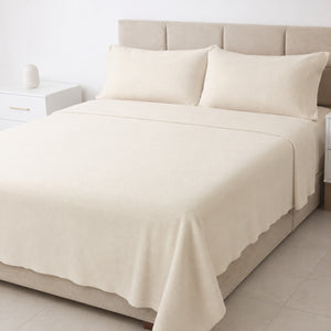 Juego De Sábanas 230 GR Polar Confort / Crema Arlin