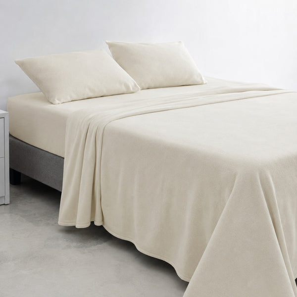 Juego De Sábanas 230 GR Polar Confort / Crema Arlin
