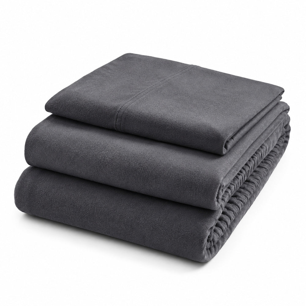 Juego De Sábanas 230 GR Polar Confort / Plomo Arlin
