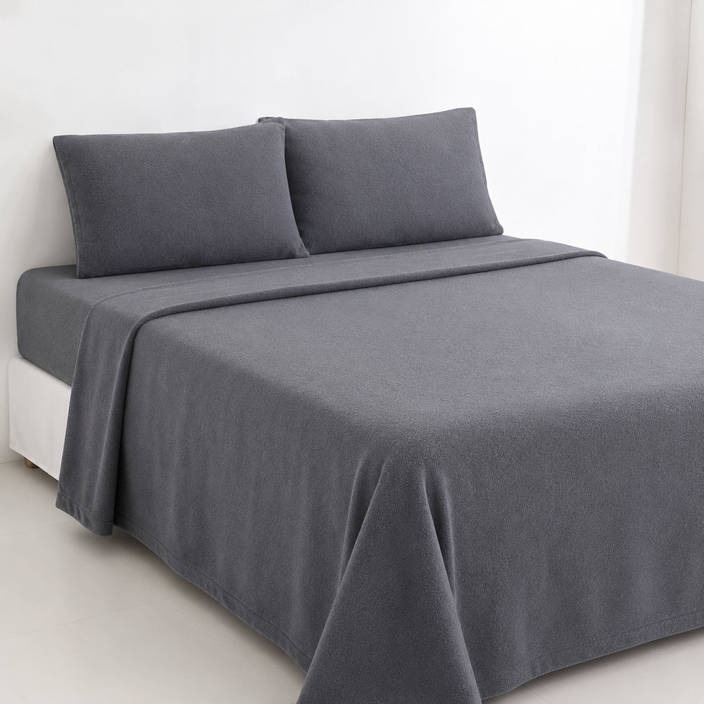 Juego De Sábanas 230 GR Polar Confort / Plomo Arlin