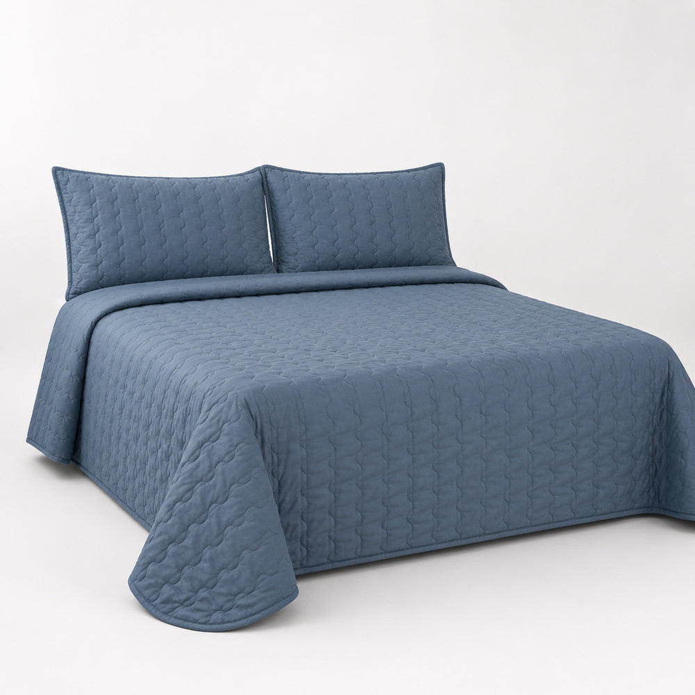 Cover Thin 150 Hilos Microfibra Confort / Azul Acero Arlin