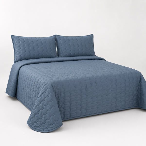 Cover Thin 150 Hilos Microfibra Confort / Azul Acero Arlin