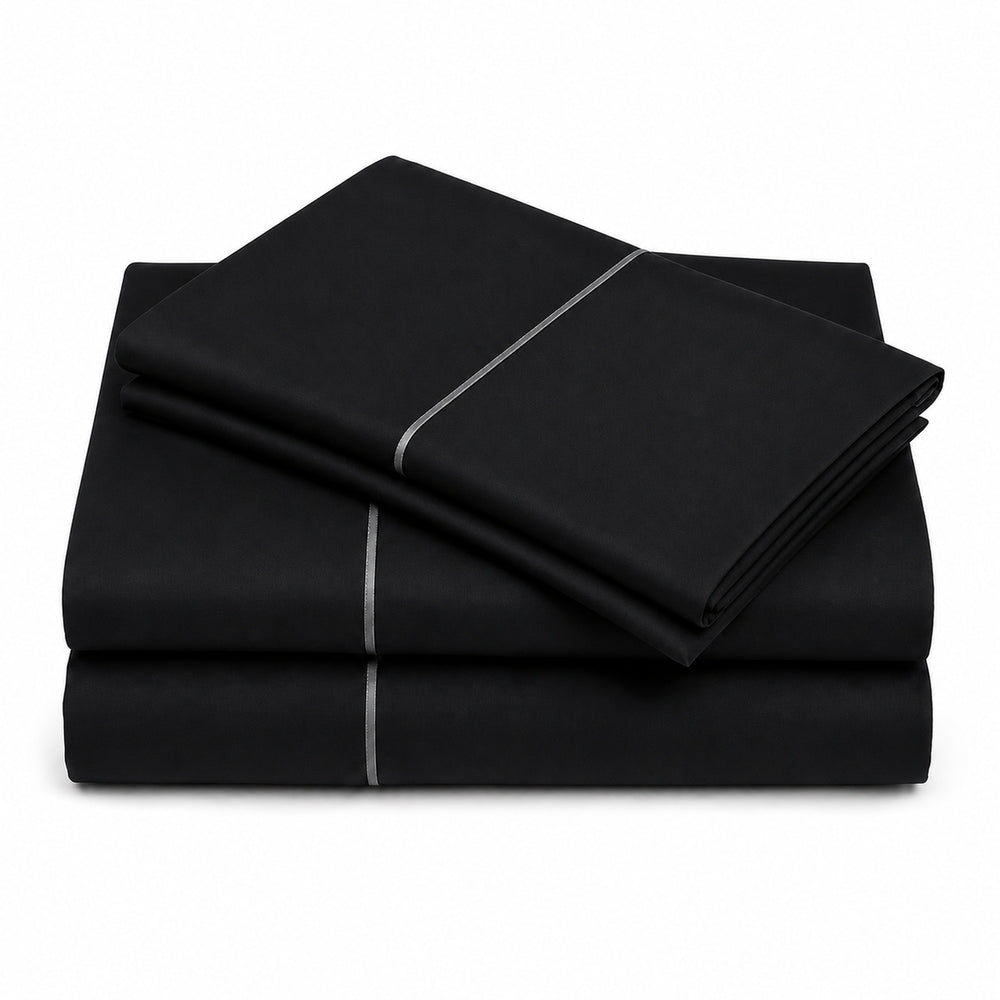 Juego De Sábanas 150 Hilos Algodón Confort / Black Sheet M1 Arlin