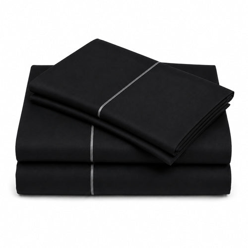 Juego De Sábanas 150 Hilos Algodón Confort / Black Sheet M1 Arlin